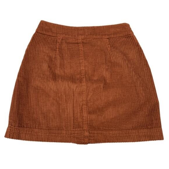 Aritzia Wilfred Free Karmen Corduroy Mini Skirt In GD Cider Gold 00 - Picture 6 of 6